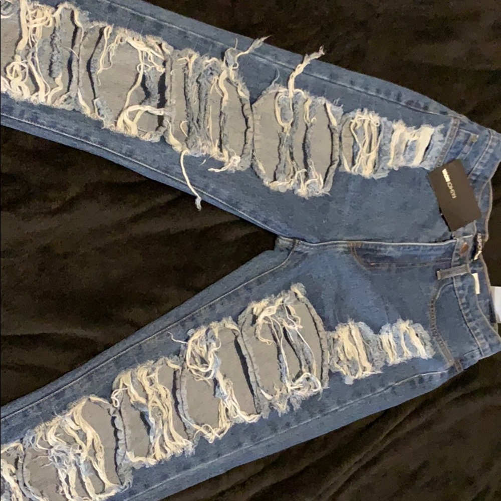 High waisted jeans